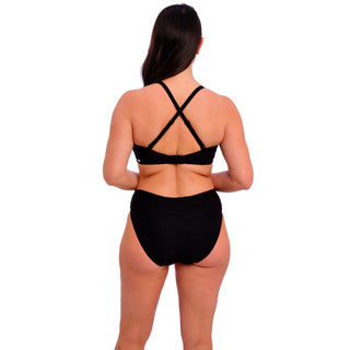 Fantasie-Swim-Beach-Waves-Black-Bandeau-Bikini-Top-Racerback-Straps-FS502210BLK-Mid-Rise-Brief-FS502272BLK-Back