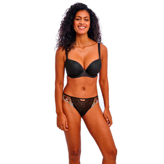 Freya-Lingerie-Love-haze-Black-Moulded-Plunge-Tshirt-Bra-AA403431BLK-Brief-AA403450BLK