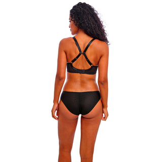 Freya-Lingerie-Love-haze-Black-Moulded-Plunge-Tshirt-Bra-Racerback-AA403431BLK-Brief-AA403450BLK-Back