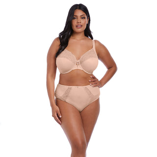 Elomi-Lingerie-Lydia-Sahara-Nude-Bandless-Bra-EL4390SAH-Full-Brief-EL4395SAH-Front