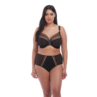Elomi-Lingerie-Matilda-Black-Plunge-Bra-EL8900BLK-Full-Brief-EL8906BLK-Front