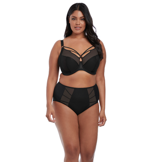 Elomi-Lingerie-Sachi-Black-Plunge-Bra-EL4350BLK-Full-Brief-EL4358BLK-Front