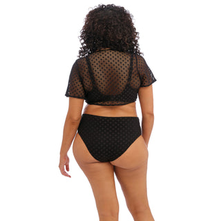 Elomi Swim Bazaruto Beach Top Black ES800696BLK Mid Rise Bikini Brief ES800672BLK Back