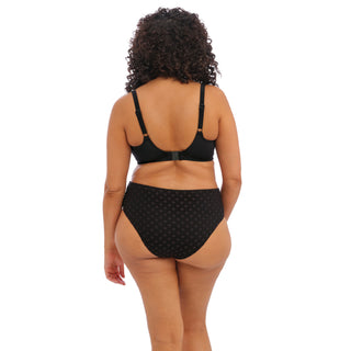 Elomi Swim Bazaruto Plunge Bikini Top Black ES800602BLK Mid Rise Brief ES800672BLK Back