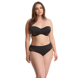 Elomi-Swim-Essentials-Black-Bandeau-Bikini-Top-ES7532BLK-Front