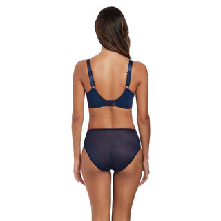 Fantasie-Lingerie-Memoir-Navy-Blue-Moulded-T-Shirt-Bra-FL3020NAY-Full-Brief-FL3025NAY-Back