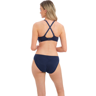 Fantasie-Swim-Ottawa-Ink-Blue-Plunge-Bikini-Top-Racerback-FS6495INK-Mid-Rise-Bikini-Brief-FS6358INK-Back