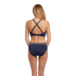 Fantasie-Swim-San-Remo-Ink-Blue-Bandeau-Bikini-Top-Racerback-FS6504INK-Mid-Rise-Brief-FS6506INK-Back