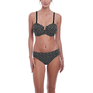 Fantasie-Swim-Santa-Monica-Bikini-Top-Multiway-Strap-Bandeau-Black-White-FS6723BLI-Bikini-Brief-Mid-Rise-FS6725BLI