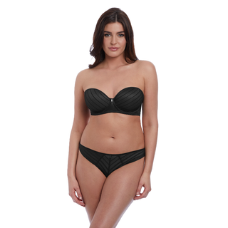 Freya-Lingerie-Cameo-Black-Strapless-Bra-AA3163BLK-Brazilian-Brief-AA3167BLK