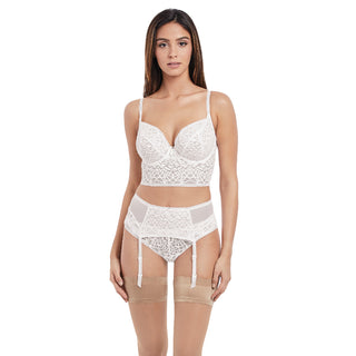 Freya-Lingerie-Soiree-Lace-White-Underwired-Bralette-AA5014WHE-Thong-AA5017WHE-Suspender-AA5019WHE-Front