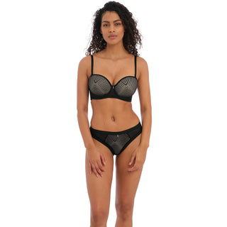 Freya-Lingerie-Tailored-Black-Strapless-Bra-Straps-AA401109BLK-Brazilian-Brief-AA401171BLK