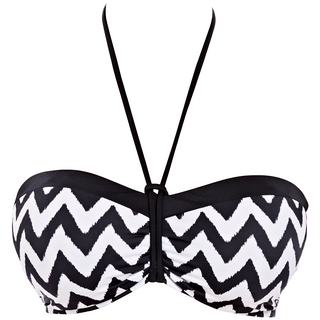 Freya-Swim-Making-Waves-Black-White-Bandeau-Bikini-Top-AS2948BLK-Front