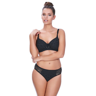 Freya-Swim-Sundance-Black-Sweetheart-Bikini-Top-AS3970BLK-Hipster-Brief-AS3976BLK-Front