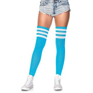 Leg-Avenue-Athletic-Stripe-Over-Knee-Thigh-Highs-Neon-Blue-6605