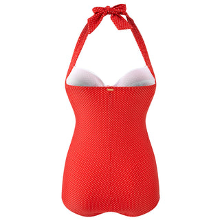 Panache-Swimwear-Britt-Red-Navy-Halterneck-One-Piece-Swimsuit-Zoom-SW0820-Back
