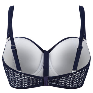 Panache-Swimwear-Eadie-Navy-White-Bandeau-Bikini-Top-SW0863-Back