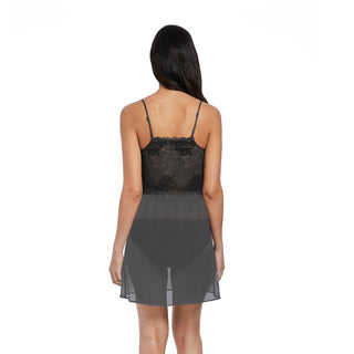 Wacoal-Lingerie-Lace-Perfection-Charcoal-Grey-Chemise-WE135009CHL-Back