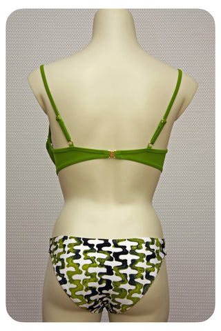 Green Bikini Top & Swim Brief - Back