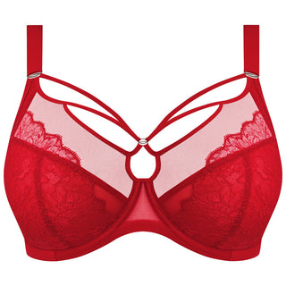Elomi Brianna plunge bra in Haute Red, front product shot