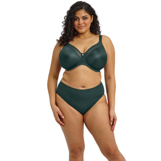 Elomi Lingerie Smooth Deep Emerald Green Moulded Bra EL4301DPE Full Brief EL4565DPE