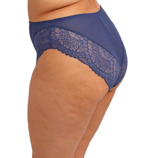 Model wearing Elomi Tiernie brief in Denim Blue, alternative view 1
