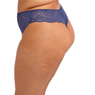 Model wearing Elomi Tiernie thong in Denim Blue, alternative view 1