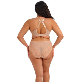 Model wearing Elomi Tiernie brief in Sahara Nude, alternative view 2