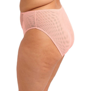 Model wearing Elomi Zarla high leg brief in Rose Bud Pink, alternative view 1