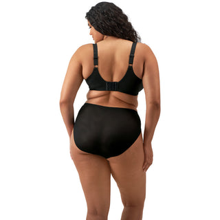Elomi Lingerie Zarla Side Support Underwired Bra Black EL302505BLK High Leg Brief EL302553BLK Back