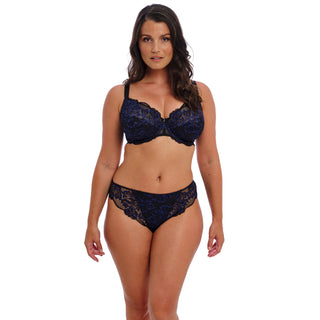 Fantasie Lingerie Emmaline Blue Black Midnight Side Support Bra FL102701MIH Brief FL102750MIH