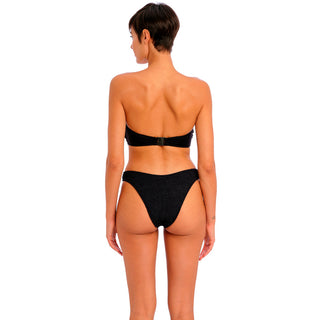 Freya-Swimwear-Ibiza-Waves-Black-Bandeau-Bikini-Top-AS203810BLK-High-Leg-Brief-AS203885BLK-Back