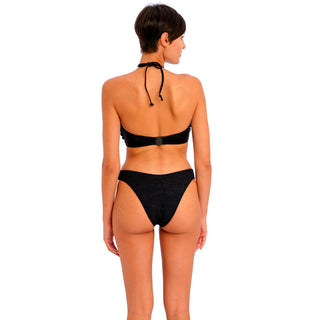 Freya-Swimwear-Ibiza-Waves-Black-Bandeau-Bikini-Top-Halter-AS203810BLK-High-Leg-Brief-AS203885BLK-Back