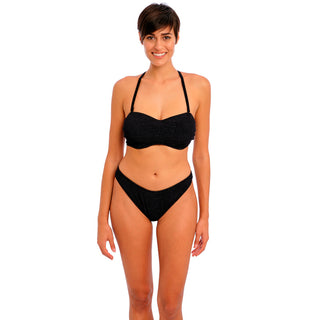 Freya-Swimwear-Ibiza-Waves-Black-Bandeau-Bikini-Top-Halter-AS203810BLK-High-Leg-Brief-AS203885BLK