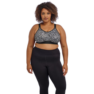 Goddess-Sports-Bra-Non-Wired-Black-Snake-GD6910BSN-Front