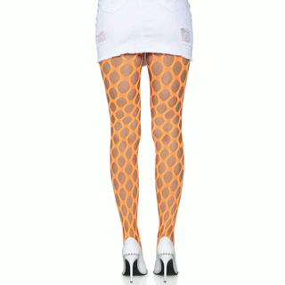 Leg-Avenue-Large-Pothole-Fishnet-Tights-Pantyhose-Neon-Orange-9331-Back