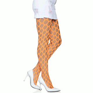 Leg-Avenue-Large-Pothole-Fishnet-Tights-Pantyhose-Neon-Orange-9331-Side