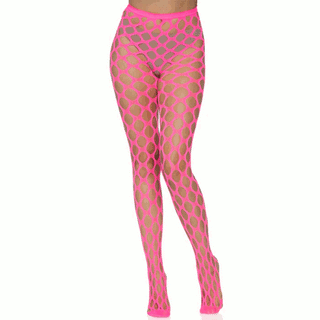 Leg-Avenue-Large-Pothole-Fishnet-Tights-Pantyhose-Neon-Pink-9331
