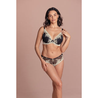 Wacoal-Lingerie-Embrace-Lace-Black-Plunge-Bra-WA853291BLK-Tanga-Brief-Underwear-WA848191BLK-Lifestyle