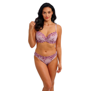 Wacoal Lingerie Embrace Lace Lilac Underwire Bra WA065191595 Bikini Brief Underwear WA064391595