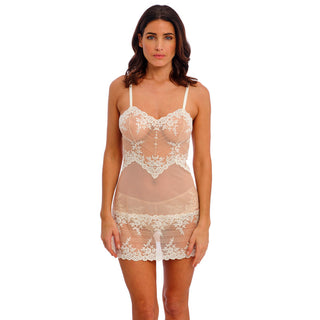 Wacoal-Lingerie-Embrace-Lace-Naturally-Nude-Ivory-Chemise-WA814191271-Front