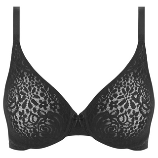 Wacoal Lingerie Halo Lace Black Plunge Bra WA851205BLK