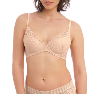 Wacoal-Raffine-Plunge-Push-Up-Bra-Frappe-WE148003FRP-Front
