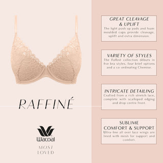 Wacoal-Raffine-Plunge-Push-Up-Bra-Frappe-WE148003FRP-Info