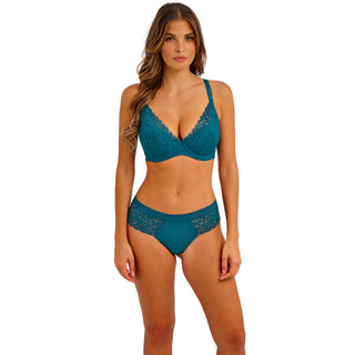 Wacoal-Raffine-Plunge-Push-Up-Bra-Teal-WE148003TEL-Tanga-Brief-WE148007TEL