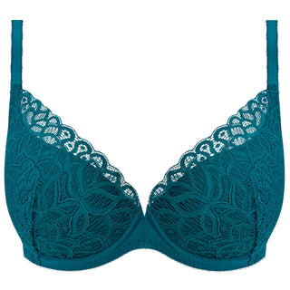 Wacoal-Raffine-Plunge-Push-Up-Bra-Teal-WE148003TEL