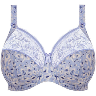 Elomi Morgan side support banded bra in Blue Leopard, product shot