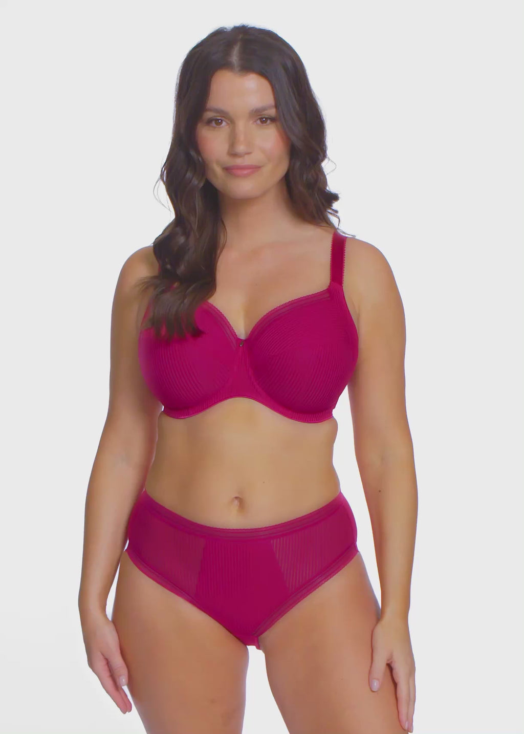 Fantasie-Lingerie-Fusion-Full-Cup-Side-Support-Bra-Red-Framboise-FL3091FRM-Brief-FL3095FRM-Video