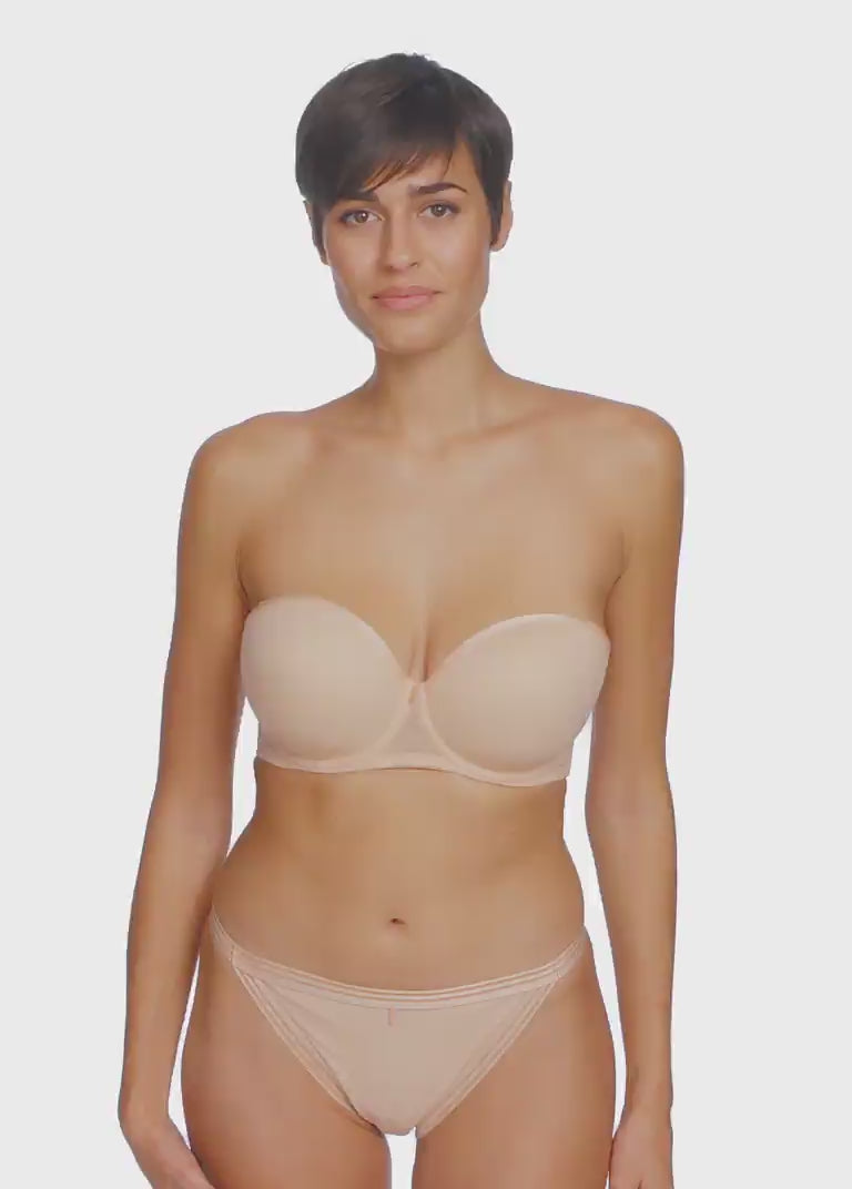 Freya-Lingerie-Tailored-Natural-Beige-Nude-Strapless-Bra-AA401109NAE-Brief-AA401150NAE-Video