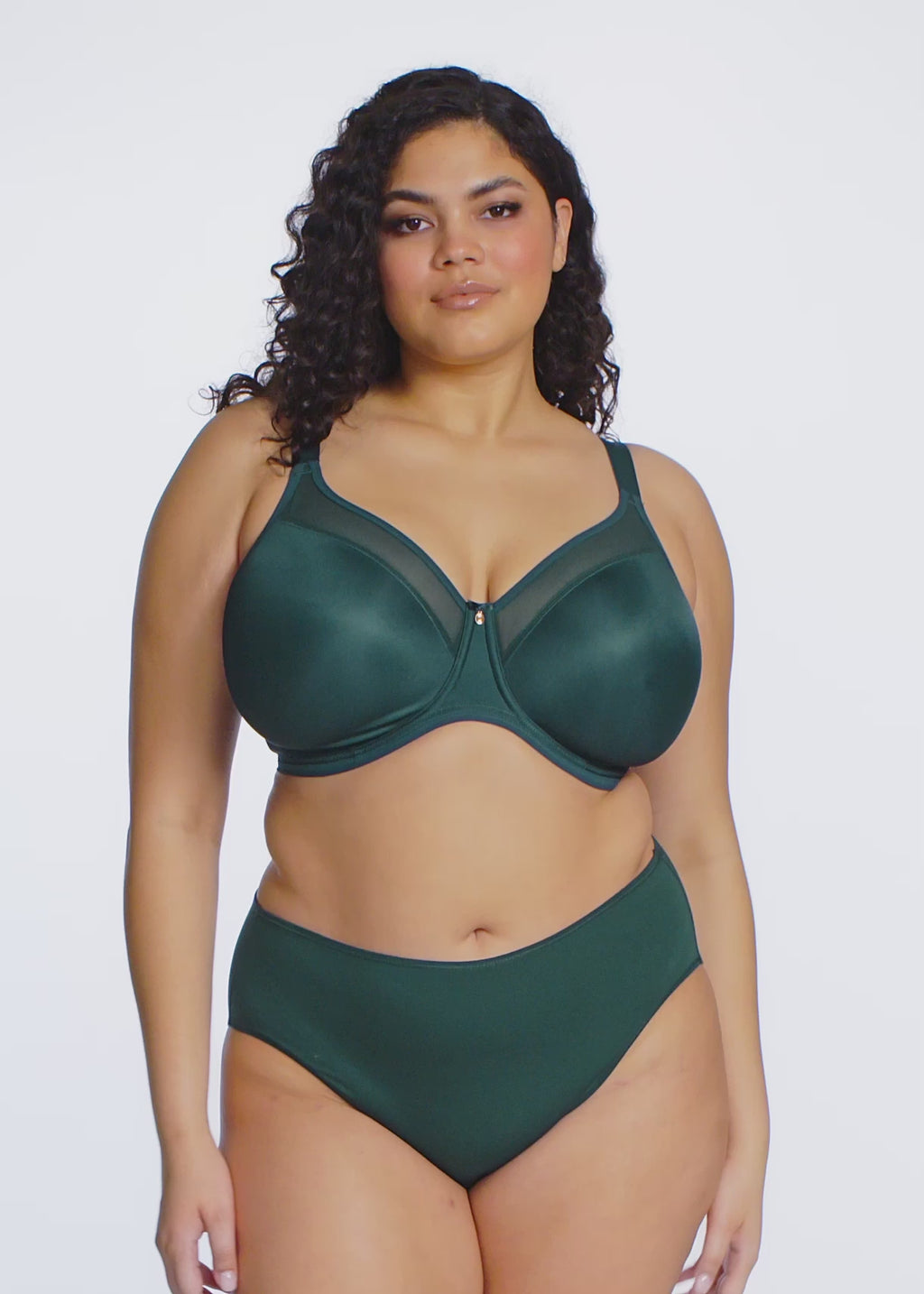 Elomi-Lingerie-Smooth-Deep-Emerald-Green-Moulded-Bra-EL4301DPE-Full-Brief-EL4565DPE-Video